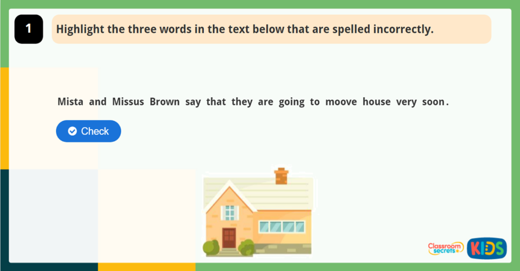 Year 2 Spelling Game 5