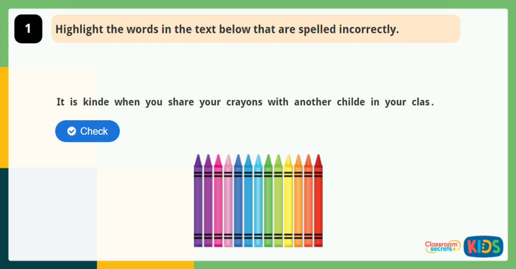 Year 2 Spelling Game 6