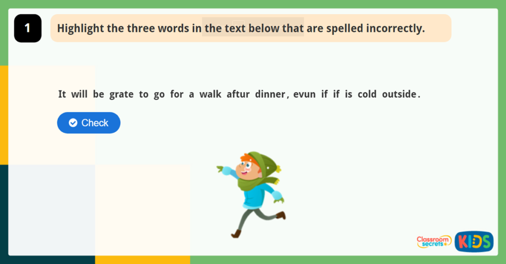 Year 2 Spelling Game 8