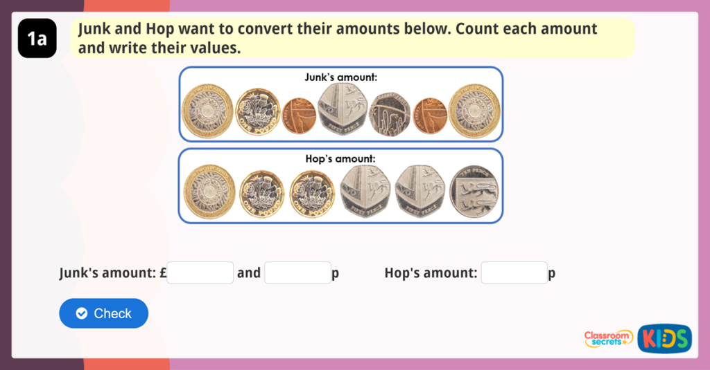 Converting Money Reasoning