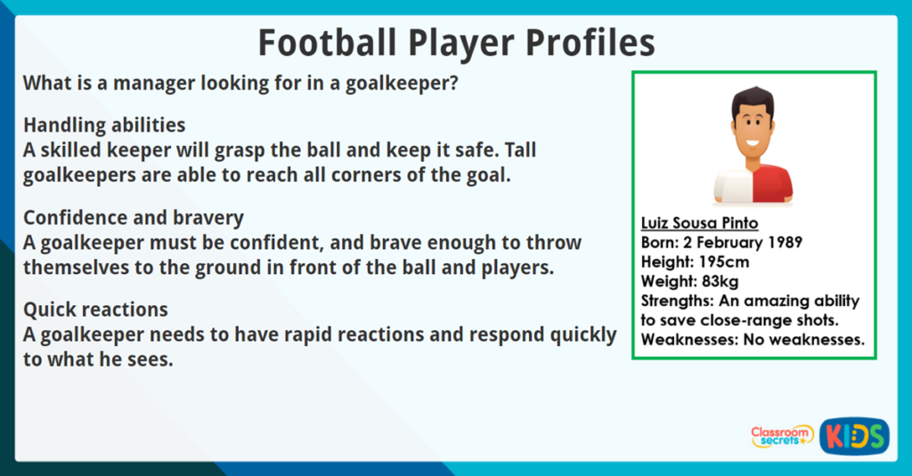 Reading Comprehension Football Player Profiles