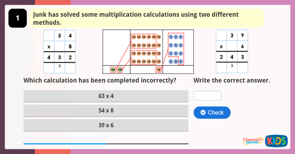 Multiply 2 Digits by 1 Digit Game