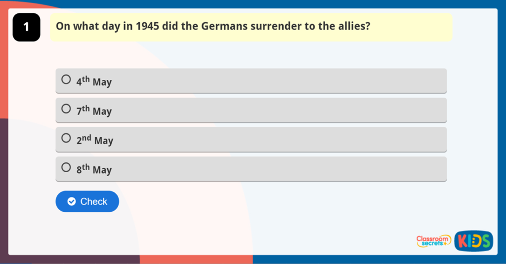 Year 5 and Year 6 VE Day Quiz