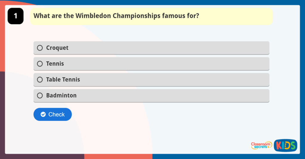 Year 5 and Year 6 Wimbledon Quiz