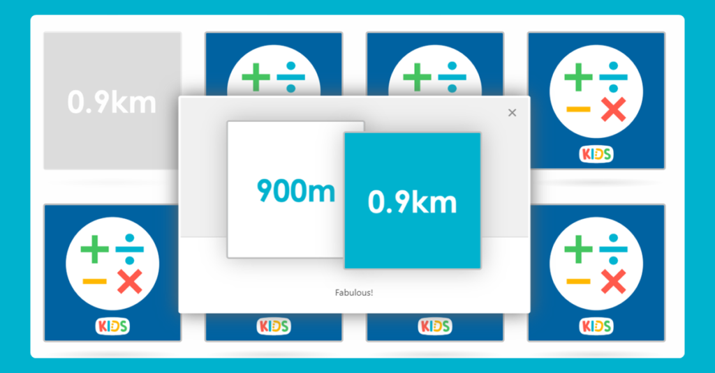 Year 5 Converting Lengths Game with Memory Cards 1