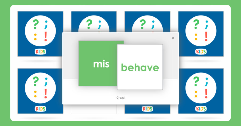 Year 5 Prefix Matching Game 2