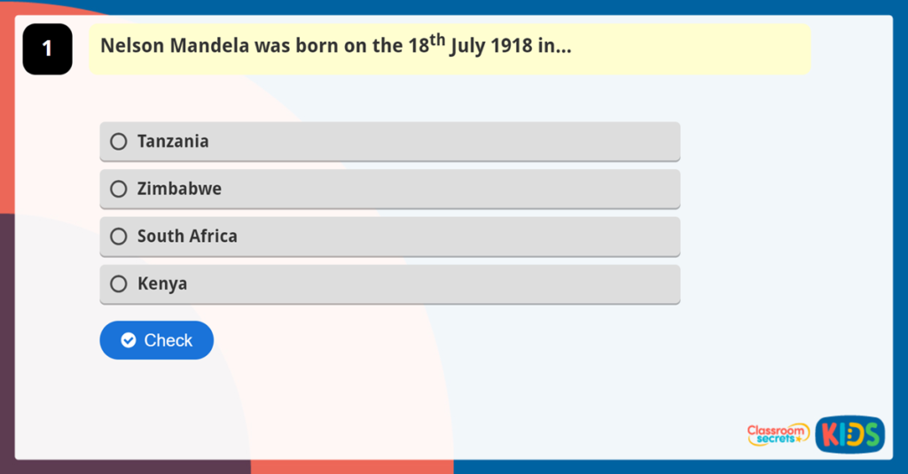 Nelson Mandela Online Quiz