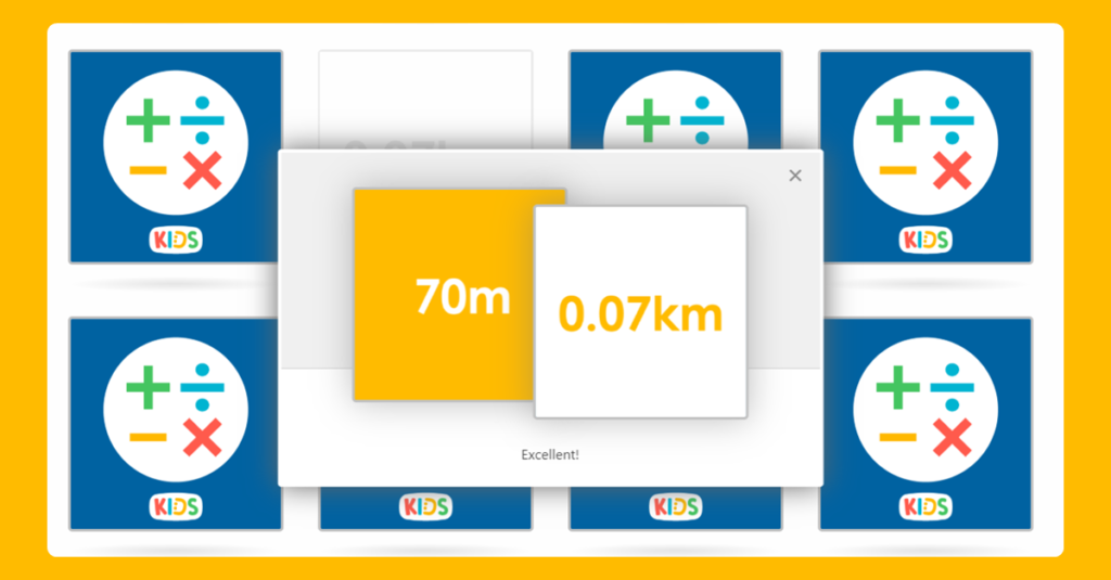 Year 6 Converting Lengths Game with Memory Cards 1