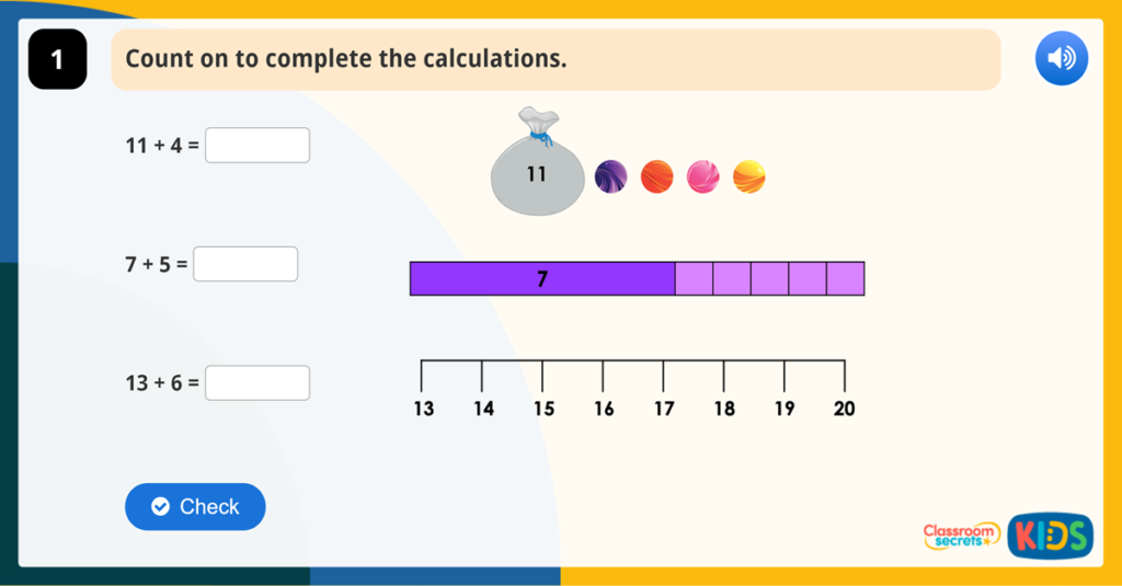 Year 1 Addition Activities Counting On