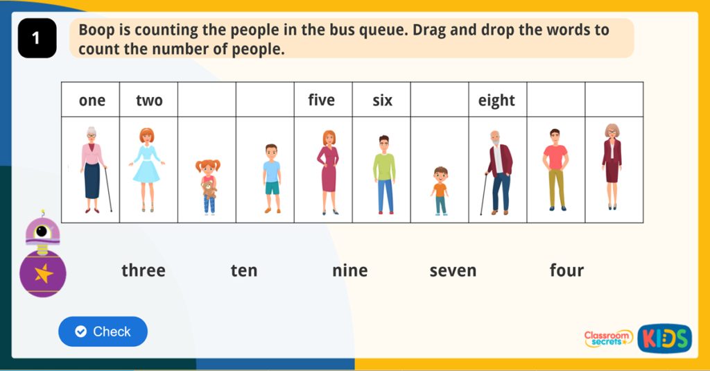Year 2 Count to 100 Online Games