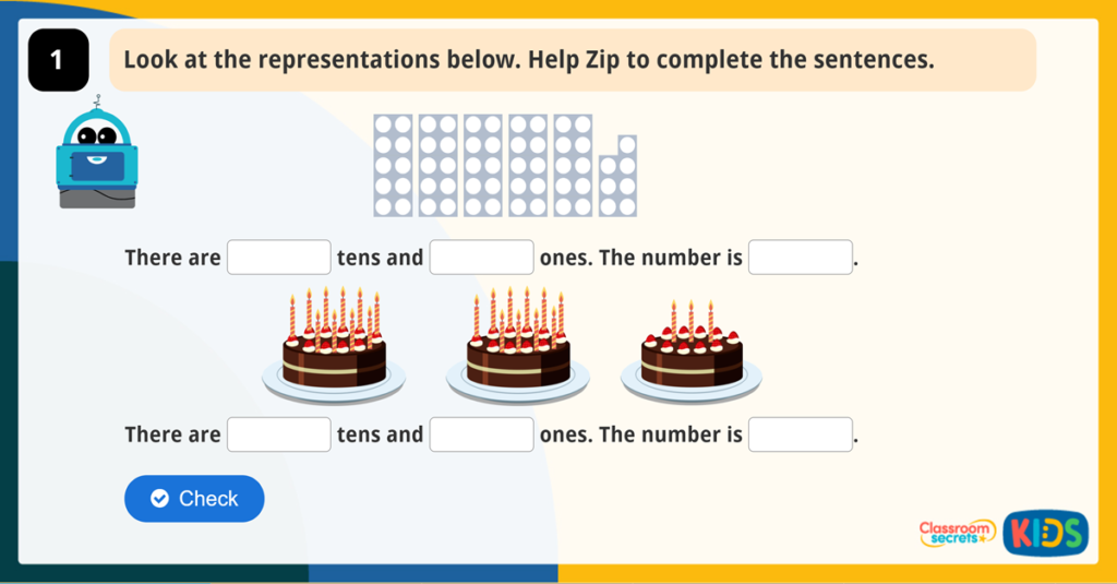 Year 2 Representing Numbers Game