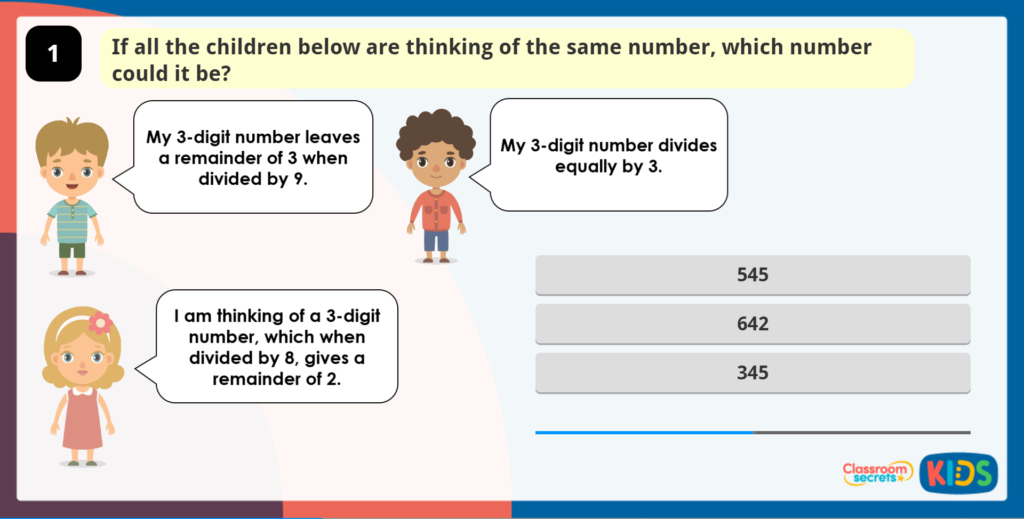 Year 5 Divide with Remainders