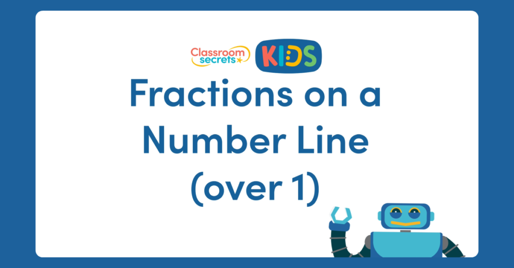 Year 3 Fractions on a Number Line Over 1 Activity