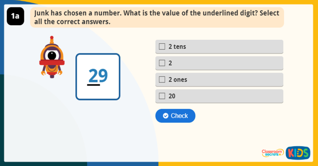 Year 2 Place Value in a 2-Digit Number