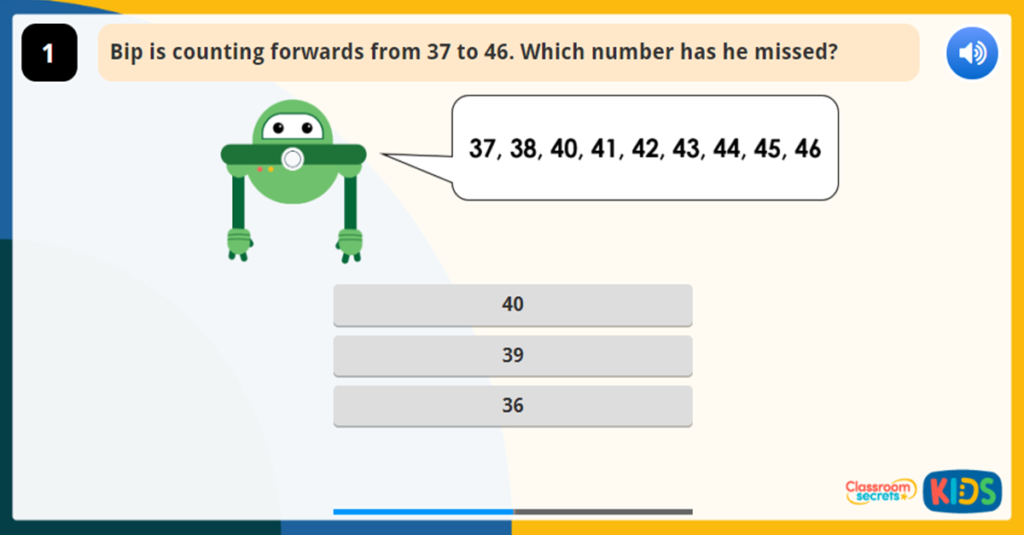 Year 1 Count Forwards and Backwards Game