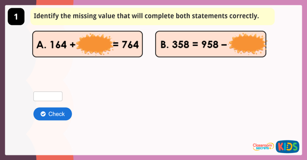 Year 3 Find 100 More or Less Game