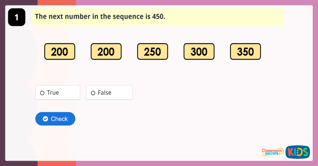 Year 3 Count in Multiples of 50 Game