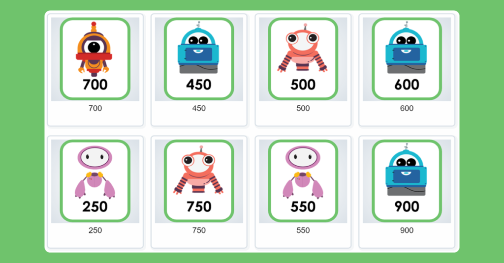Year 3 Count in Multiples of 50 Sequencing Game