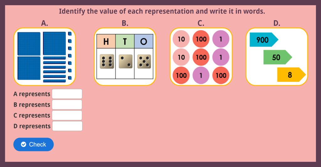 Year 3 Read and Write Numbers to 1,000 Game