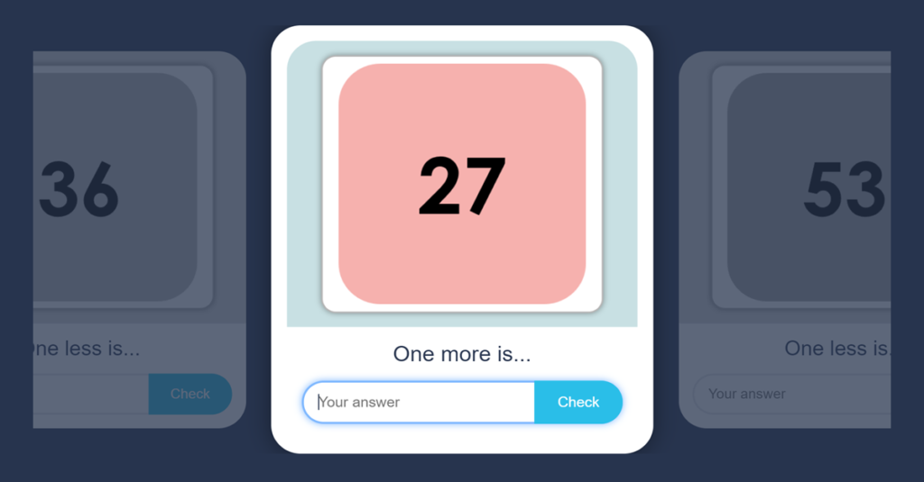 Year 1 One More One Less Activity