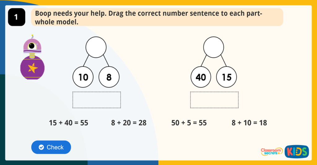 Year 2 Tens and Ones Addition Game Activity