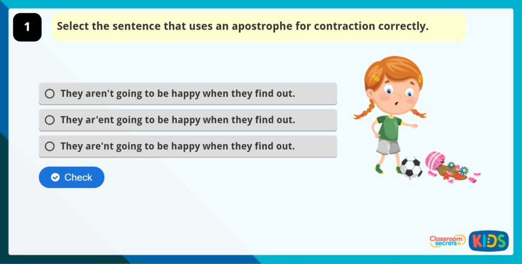 Apostrophes for Contraction