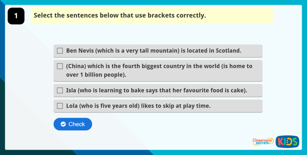 Using Brackets to Indicate Parenthesis