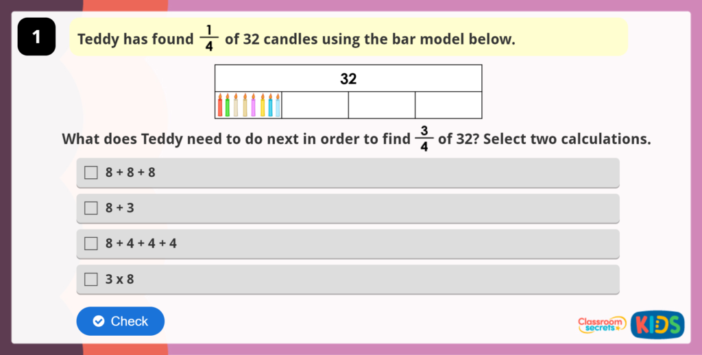 Calculate Fractions of a Quantity