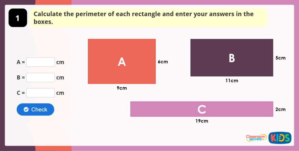 Year Perimeter of Rectangles Activities
