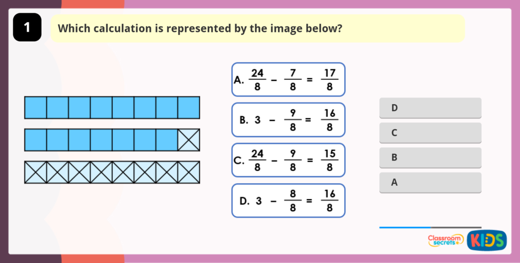 Subtract with Fractions