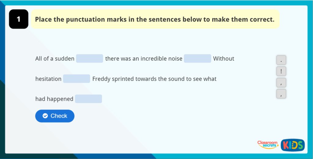 Year 4 online editing writing Games