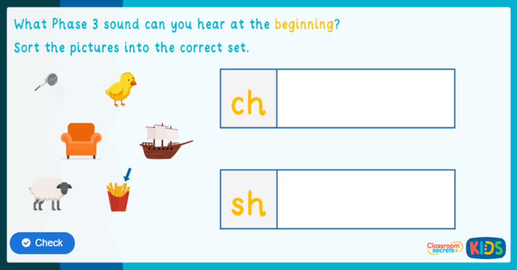 Phonics Phase 3 Identify the Sound Game 3