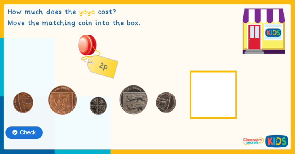 Reception Using Coins Game