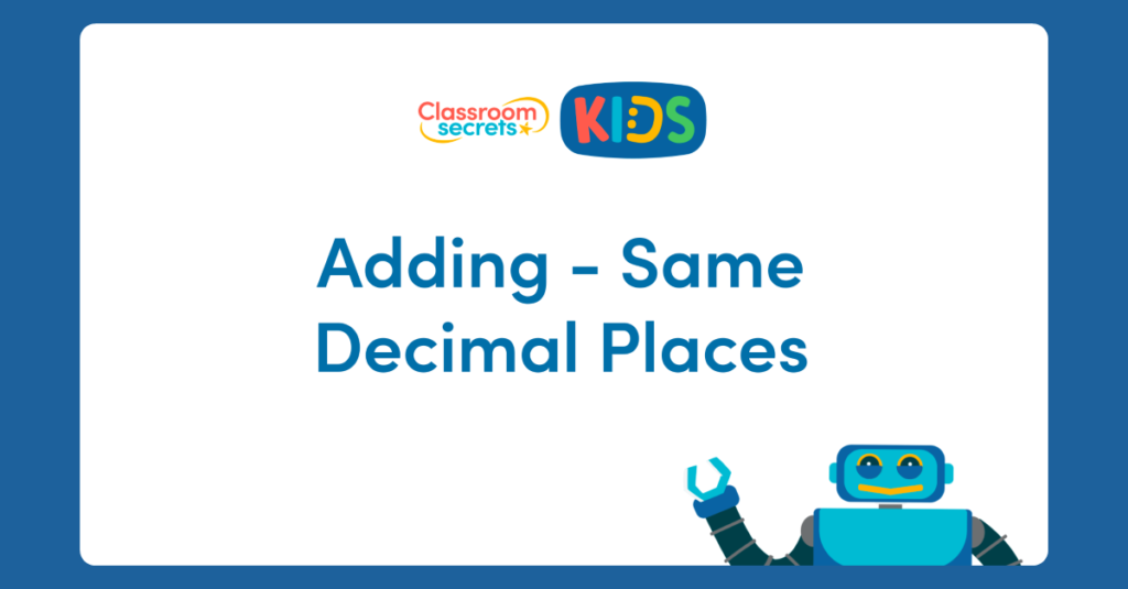 Adding Same Decimal Places Video Tutorial