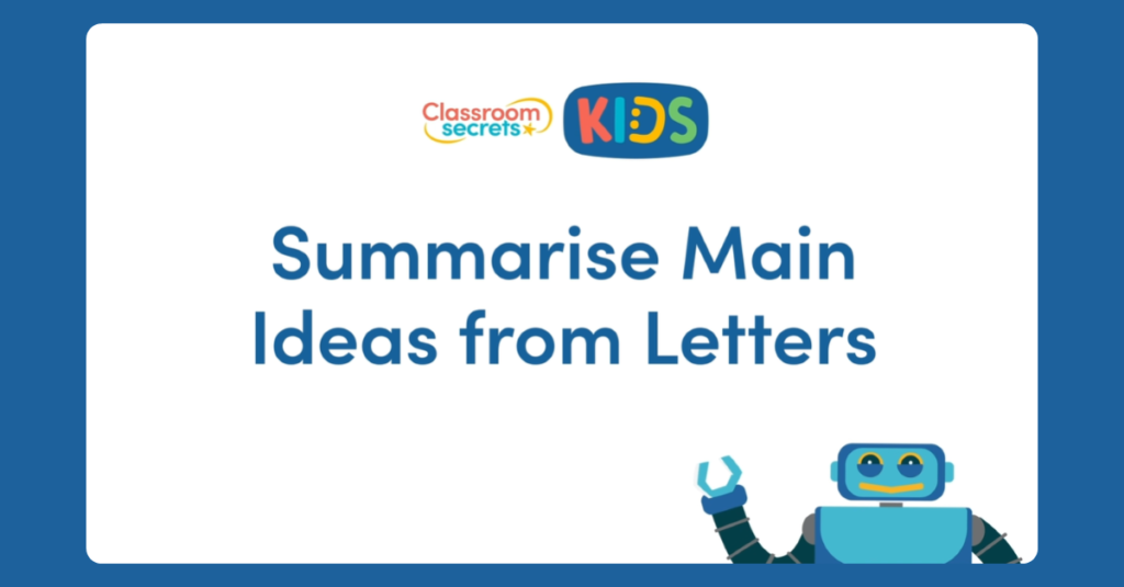 Summarise Main Ideas from Letters Video Tutorial