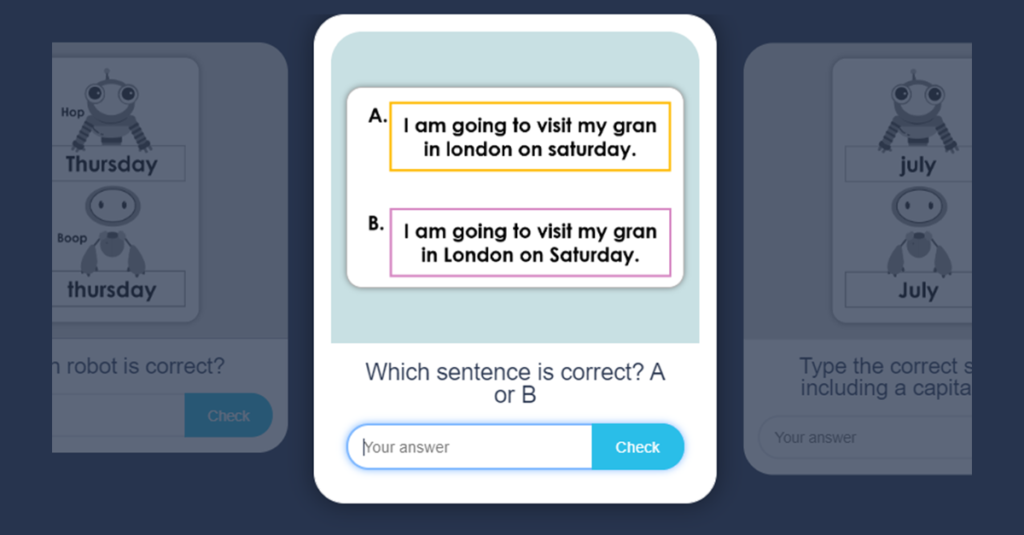 Capital Letters Flashcard Activity
