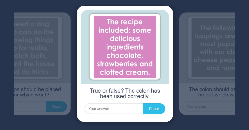 Year 6 Colons in Lists Game