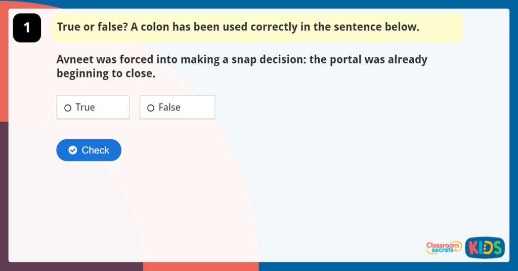 Year 6 Colons Activity