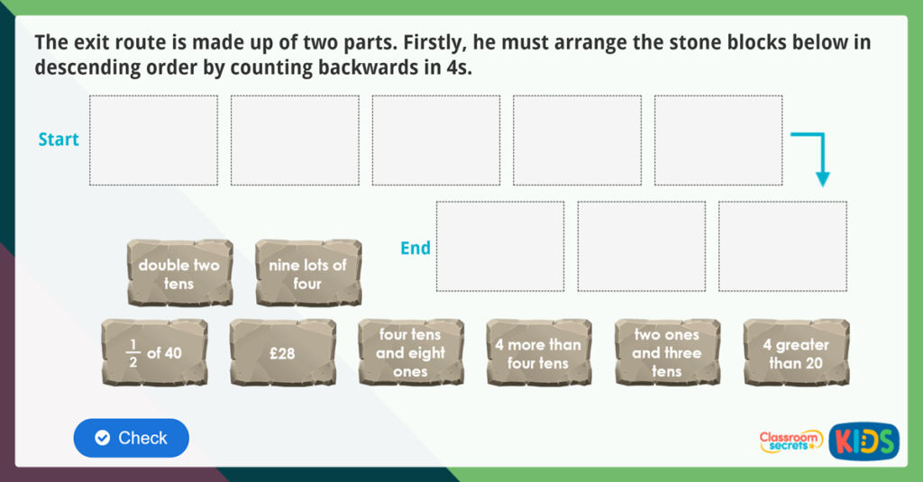 Year 3 Count in Multiples of 4 and 8 Maths Challenge