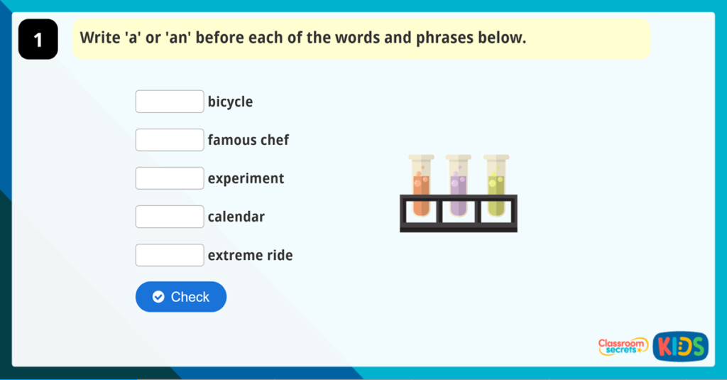 Year 3 Use A or An Game