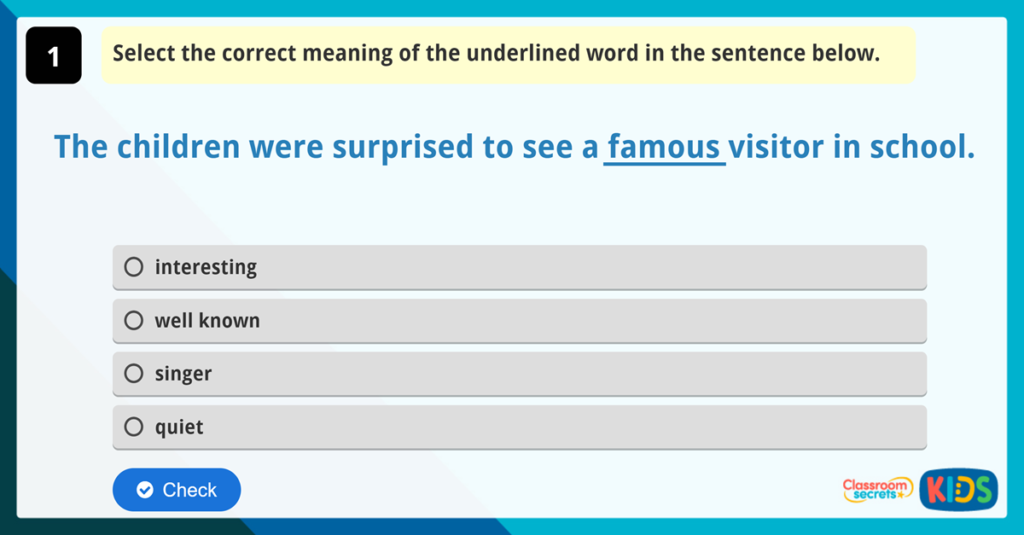 Year 3 Vocabulary Challenge 2