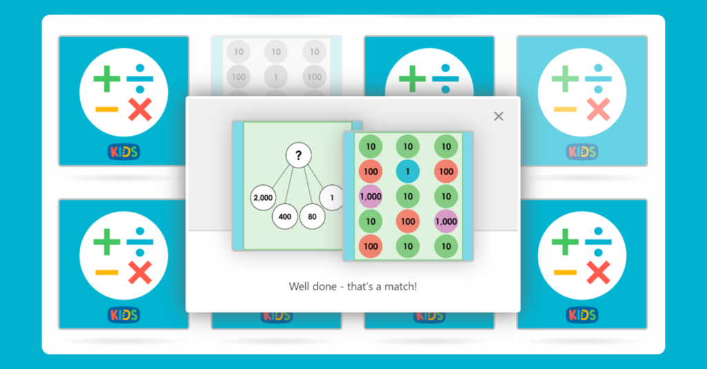 Year 4 Identify Numbers Memory Card Game