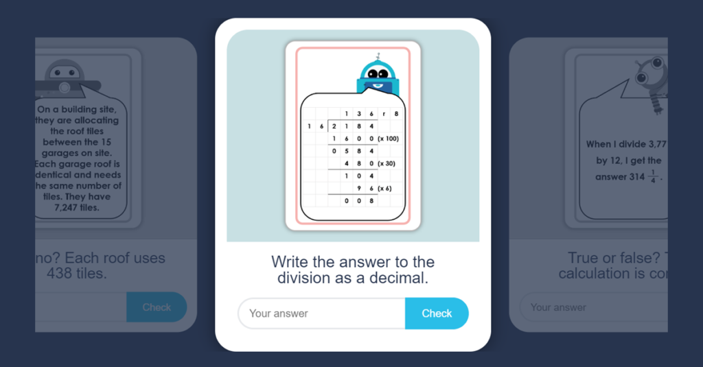 Year 6 Long Division Flash Cards
