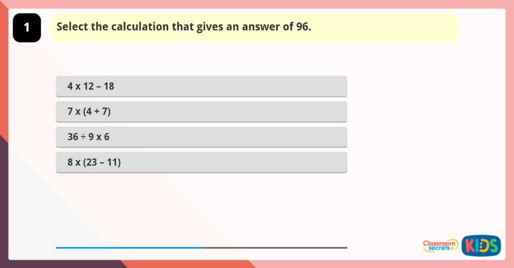 Year 6 Order of Operations Game