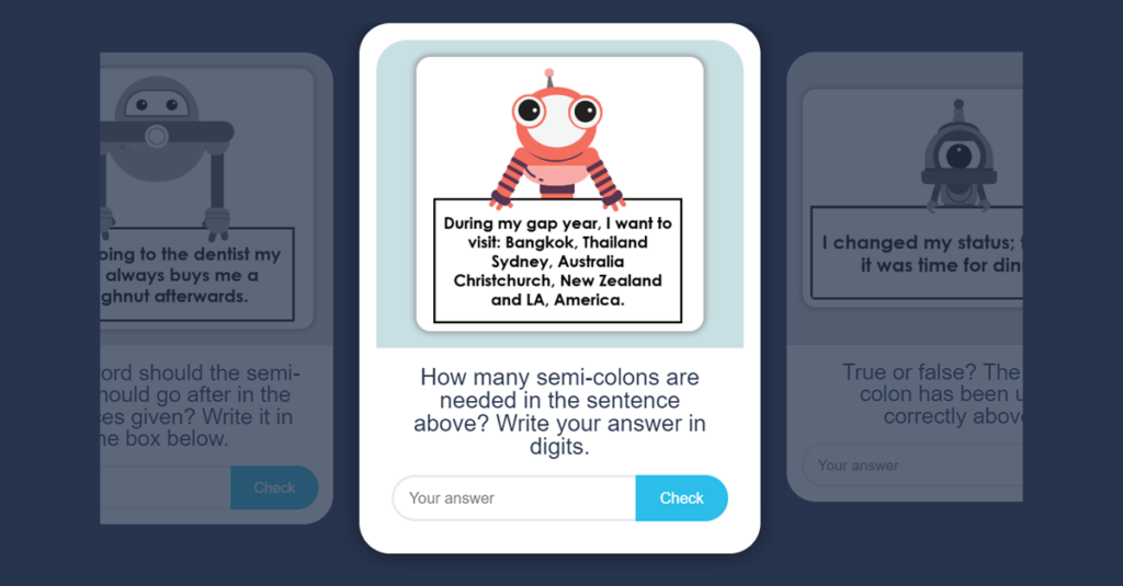 Year 6 Semi-colons Game