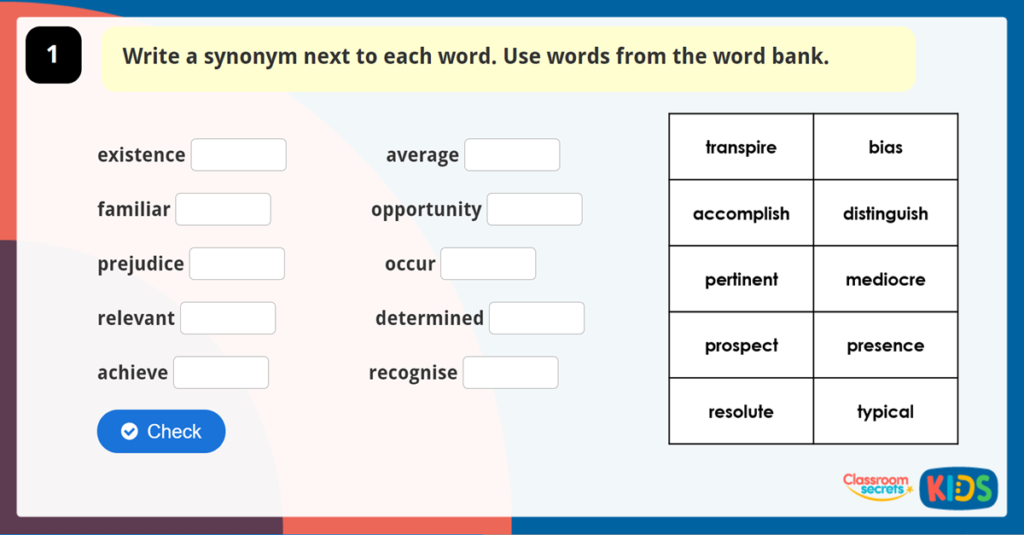 Year 6 Synonyms and Antonyms