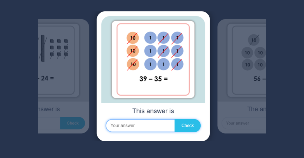 Year 2 Subtraction with 2-Digits Flashcard Activity