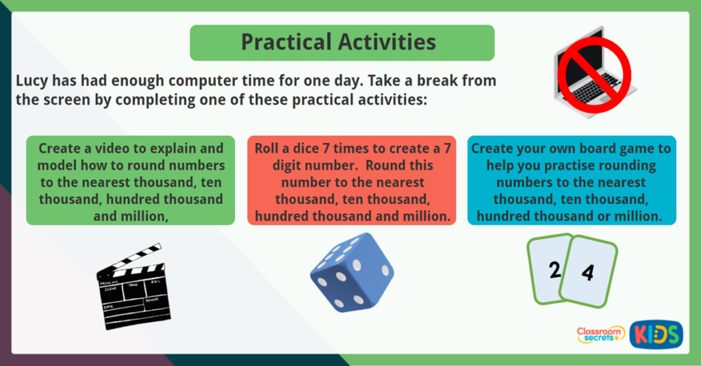 Year 6 Round Any Whole Number Practical Activities