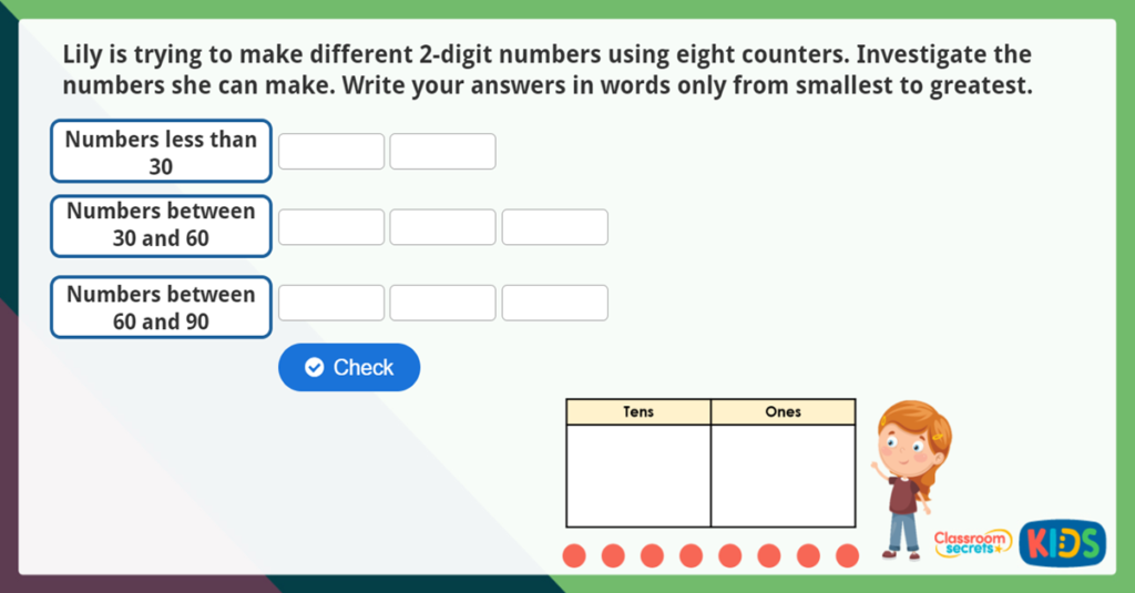 Year 2 Read and Write Numbers to 100 Maths Challenge 2