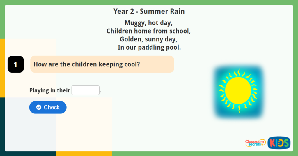 Year 2 Make Inferences about a text Game